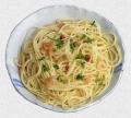 Spaghetti with olive oil, chilli and garlic