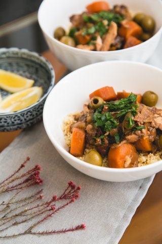 Slow Cooker Moroccan Chicken &amp; Olive Tagine