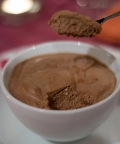 Olive oil chocolate mousse