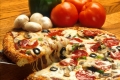 Pizza with Fresh Tomato &amp; Black Olives